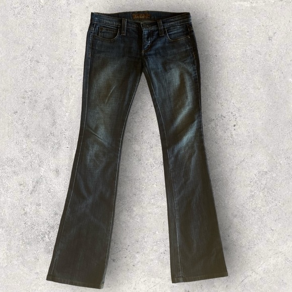 Very Rare Frankie B. Denim Blue Jeans Hart Pockets Grommets Excellent Condition! - Picture 4 of 9